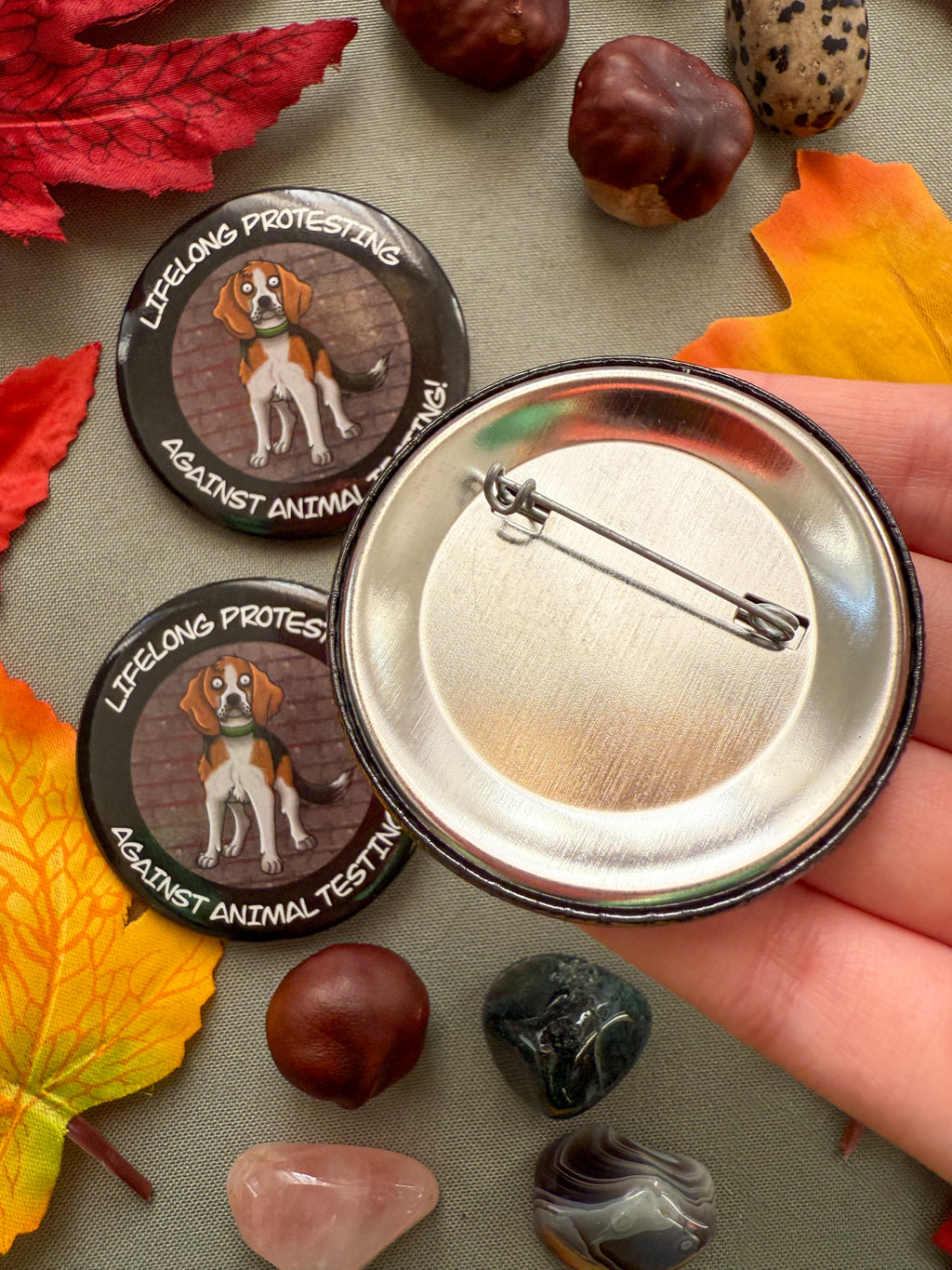 Anti-Animal Testing Button Badge - Discounted