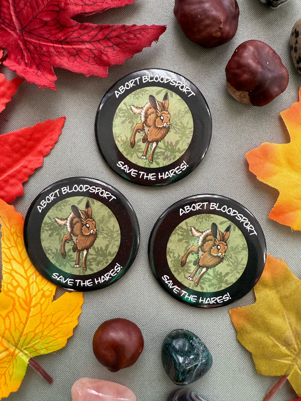 Anti-Hare Coursing Button Badge