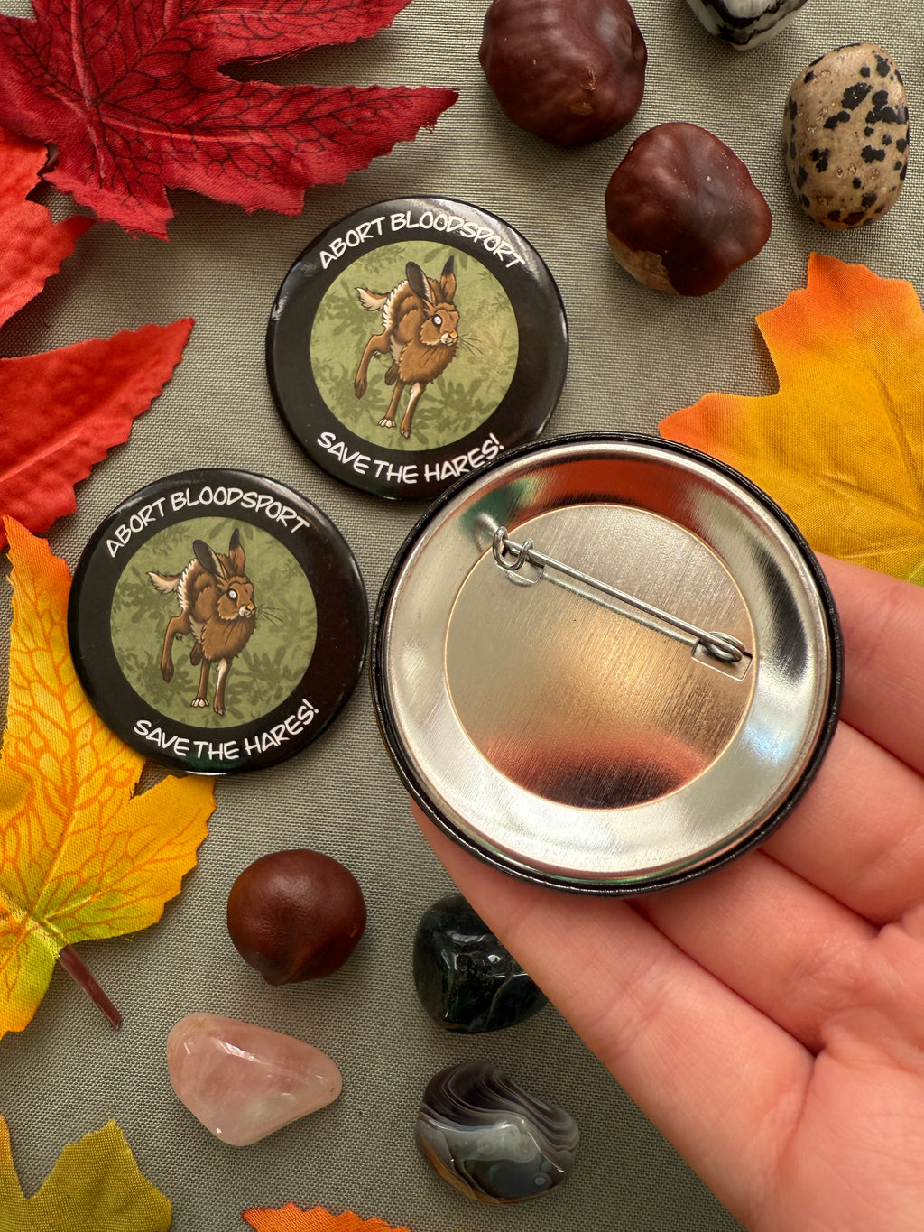 Anti-Hare Coursing Button Badge