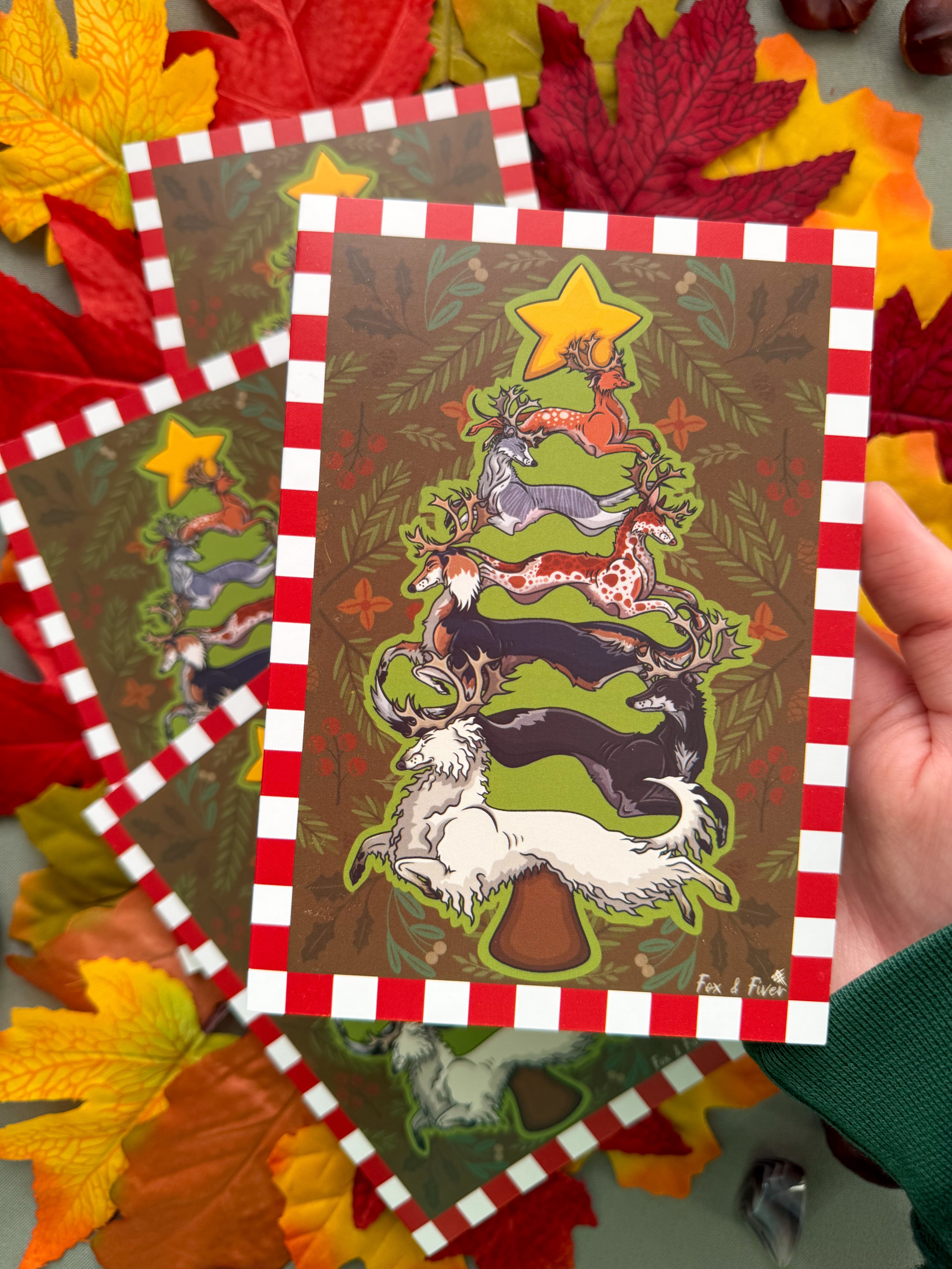 Festive Sighthounds Xmas Card