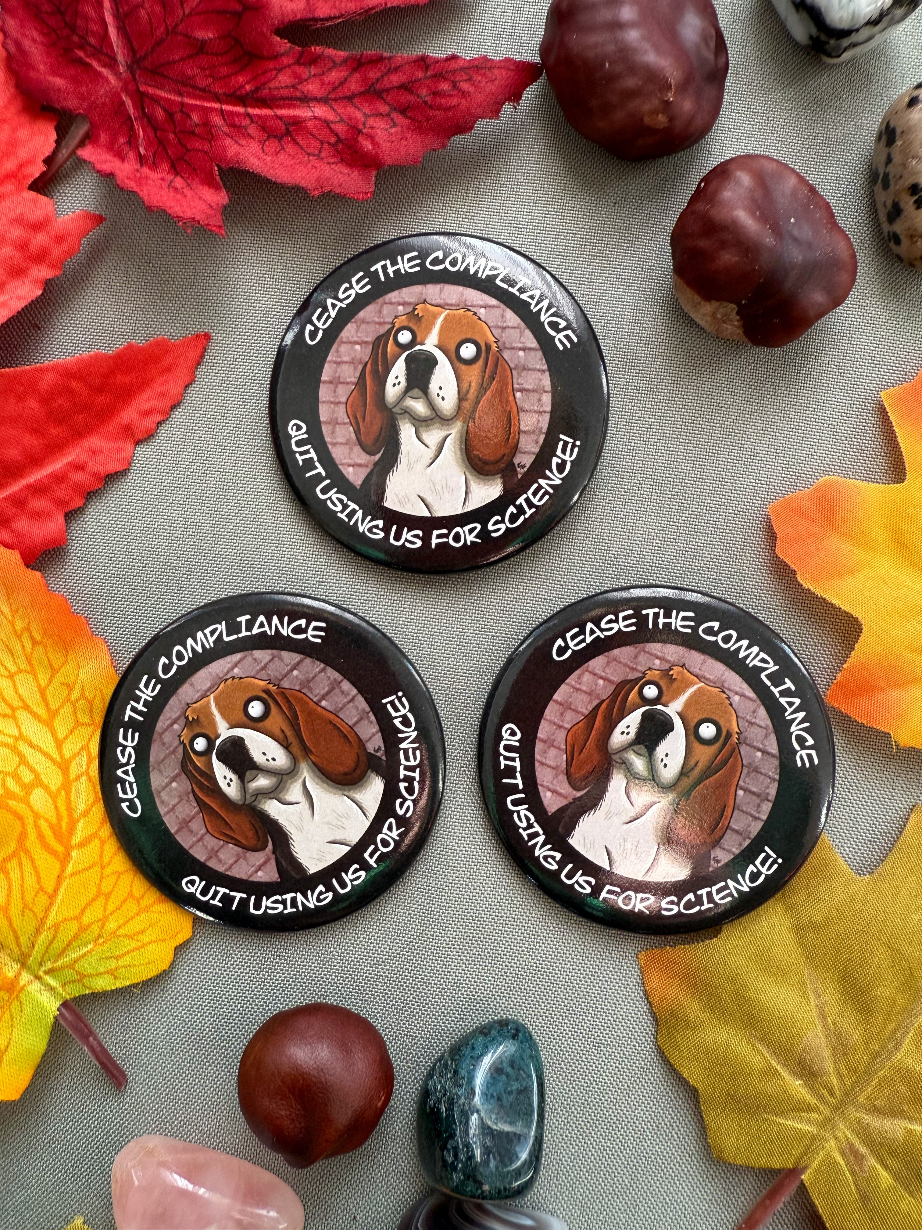 Anti-Animal Science Button Badge