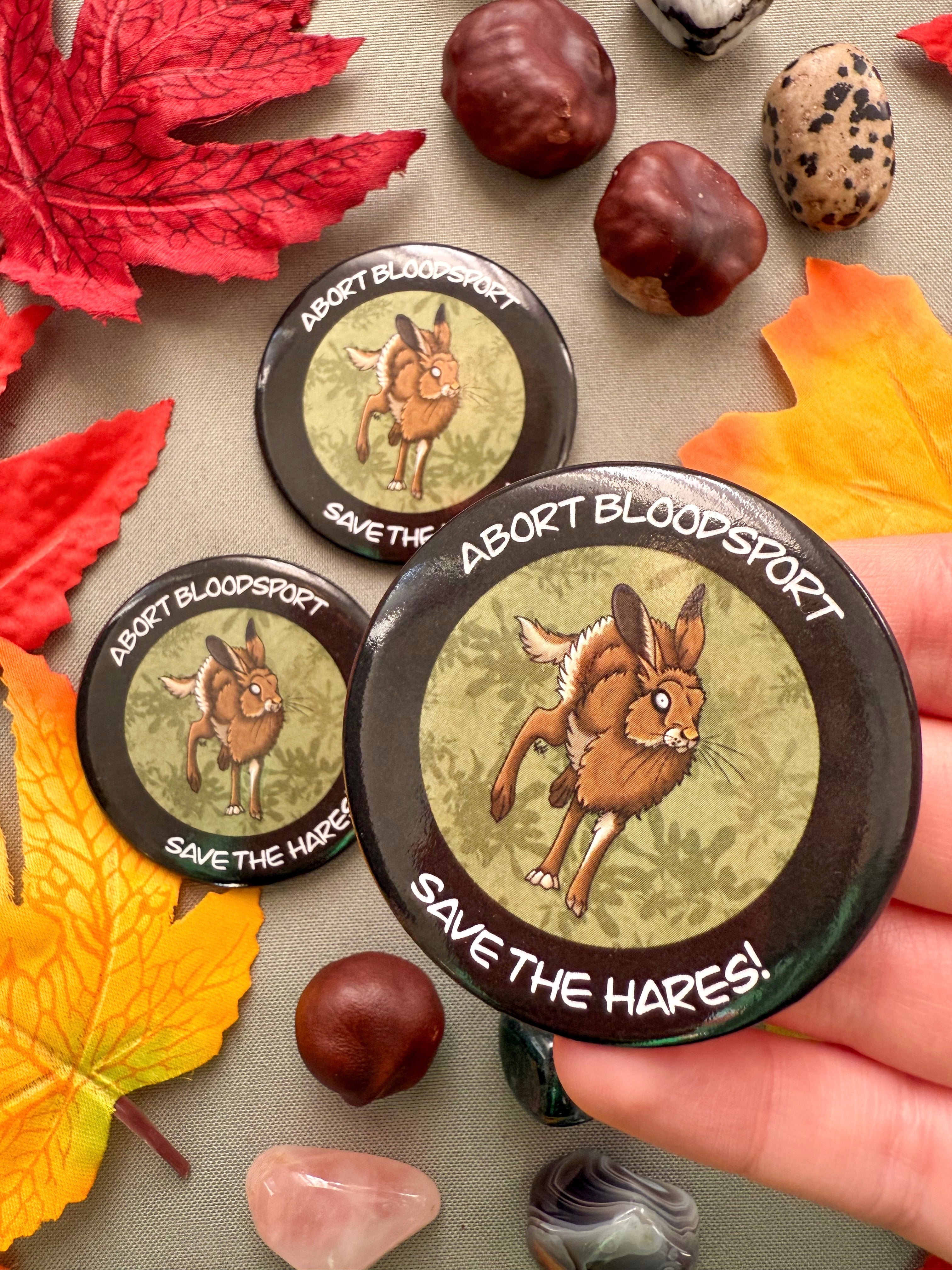 Anti-Hare Coursing Button Badge