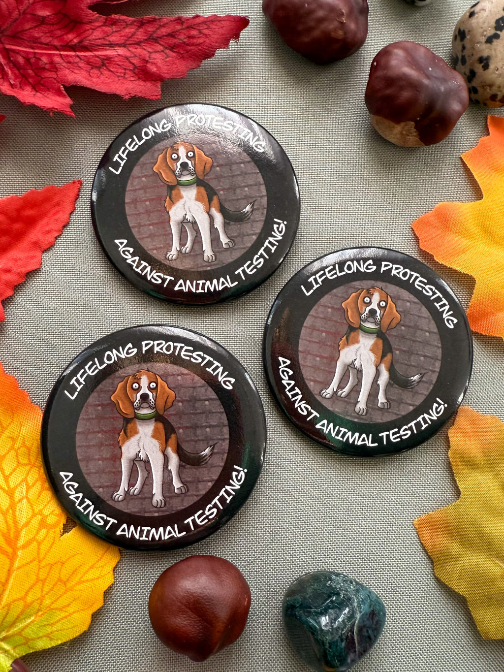 Anti-Animal Testing Button Badge - Discounted